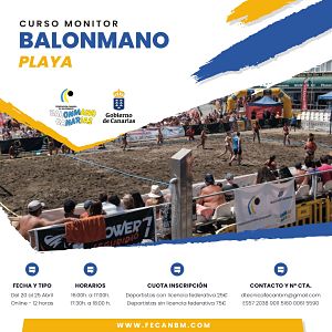 Curso de Monitor de Balonmano Playa
