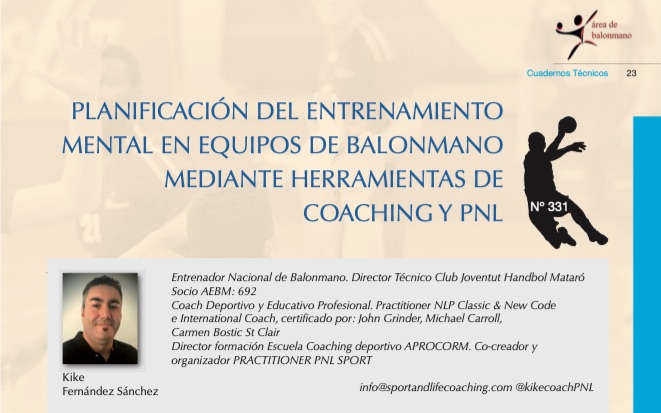 PLANIFICACION DEL ENTRENAMIENTO MENTAL EN EQUIPOS DE BALONMANO MEDIANTE HERRAMIENTAS DE COACHING Y PNL